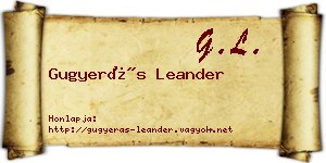 Gugyerás Leander névjegykártya